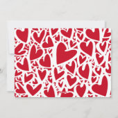 Kerstmis van liefde, vrede en vreugde Rode gezinsf Feestdagenkaart (Achterkant)