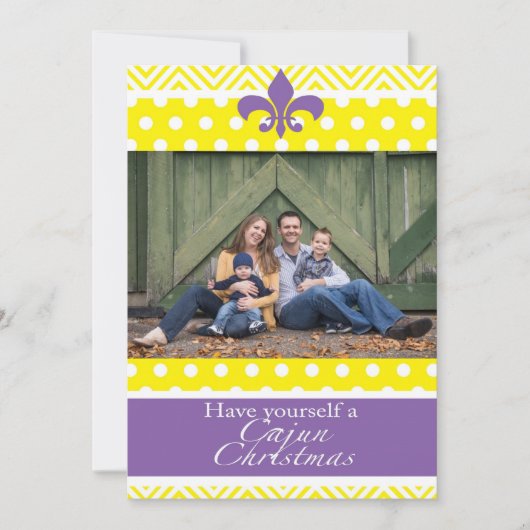 Kerstmis van Louisiane Cajun Feestdagenkaart (Voorkant)