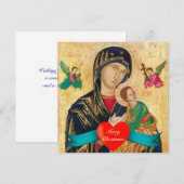 Kerstmis van Madonna en kind Feestdagenkaart (Voorkant / Achterkant)