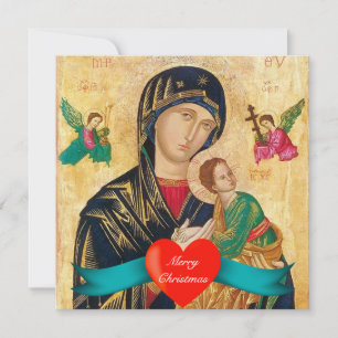 Kerstmis van Madonna en kind Feestdagenkaart
