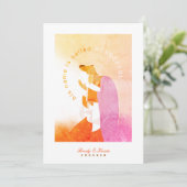 Kerstmis van Maria en het kindje Jezus Feestdagenkaart (Staand voorkant)