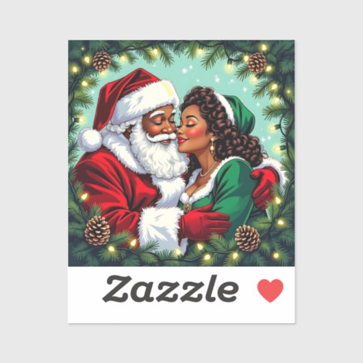 Kerstmis van meneer en mevrouw Clause zoet Sticker (Vel)