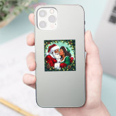Kerstmis van meneer en mevrouw Clause zoet Sticker (Telefoon)