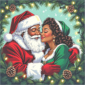 Kerstmis van meneer en mevrouw Clause zoet Sticker (Voorkant)
