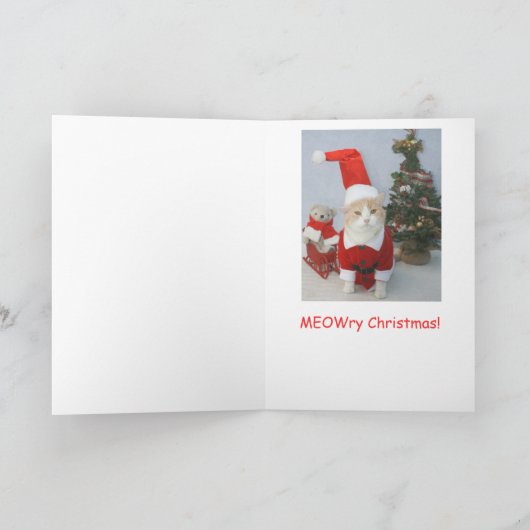 Kerstmis van MEOWry! Feestdagen Kaart (Binnen)