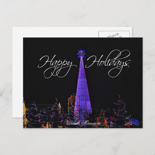 Kerstmis van Minnesota van Duluth steekt Feestdagenkaart (Voorkant / Achterkant)