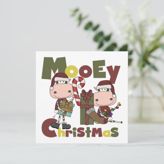 Kerstmis van Mooey Feestdagenkaart (Staand voorkant)