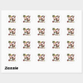 Kerstmis van Mooey Ronde Sticker (Vel)