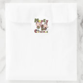 Kerstmis van Mooey Ronde Sticker (Tas)