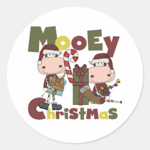 Kerstmis van Mooey Ronde Sticker