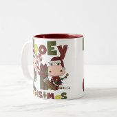Kerstmis van Mooey Tweekleurige Koffiemok (Voorkant links)