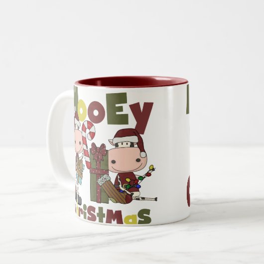Kerstmis van Mooey Tweekleurige Koffiemok (Voorkant links)
