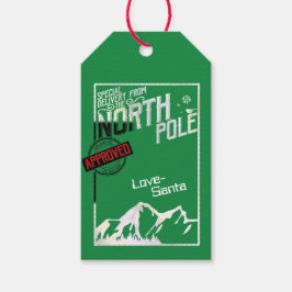 Kerstmis van North Pole Fun, op maat gemaakt Cadeaulabel