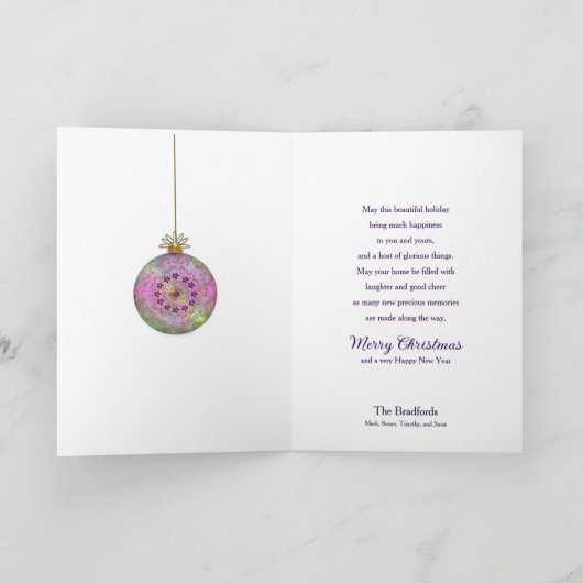 Kerstmis van ons  bomen feestdagen kaart (Binnen)