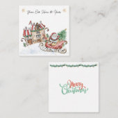 Kerstmis van onze thuis naar de jouwe notitiekaartje (Voorkant / Achterkant)