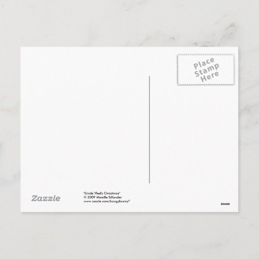 Kerstmis van oom Vlad's Feestdagenkaart (Achterkant)