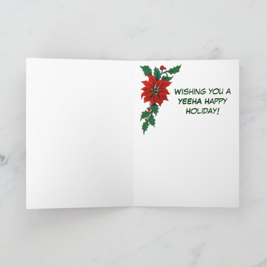 Kerstmis van Oregon Westerne Feestdagen Kaart (Binnen)