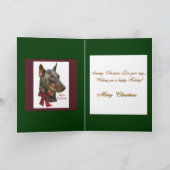 Kerstmis van Pinscher van Doberman Feestdagen Kaart (Binnen)
