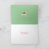 Kerstmis van Poinsettia Horses Kaart (Binnen)