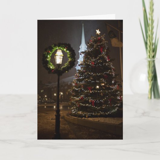 Kerstmis van Portsmouth NH Feestdagen Kaart (Voorkant)