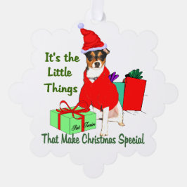 Kerstmis van Rat Terrier Ornament Kaart