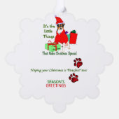 Kerstmis van Rat Terrier Ornament Kaart (Achterkant)