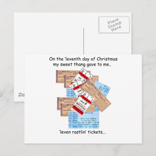 Kerstmis van Redneck van de elfde Dag Feestdagenkaart (Voorkant / Achterkant)