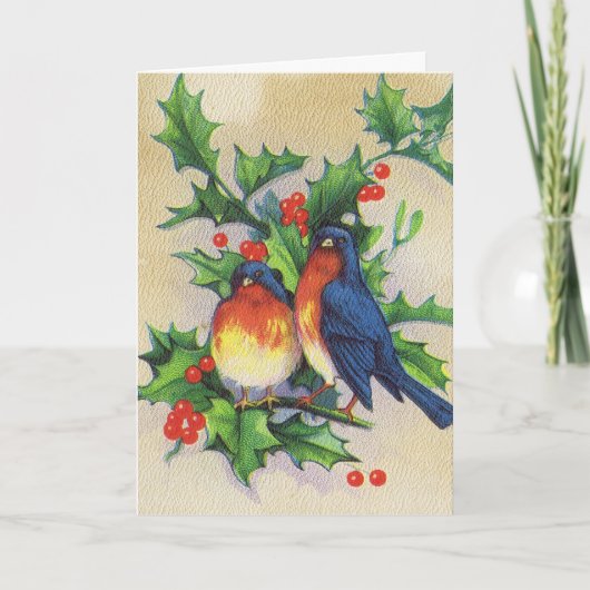 Kerstmis van Robins & van de Hulst Feestdagen Kaart (Voorkant)