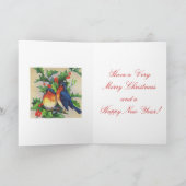 Kerstmis van Robins & van de Hulst Feestdagen Kaart (Binnen)