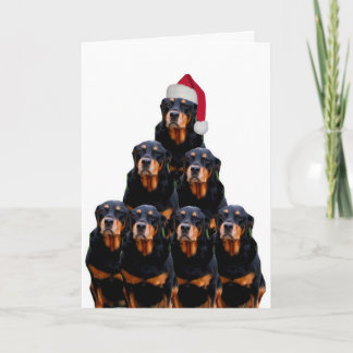 Kerstmis van Rottweiler Feestdagen Kaart