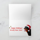 Kerstmis van Rottweiler Feestdagen Kaart (Binnen)