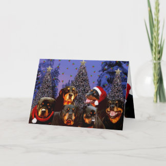 Kerstmis van Rottweiler Feestdagen Kaart