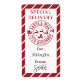 Kerstmis van Santa Gift Sticker (Voorkant)