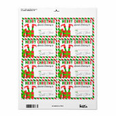 Kerstmis van Santa Gift-Sticker Etiket (Full Sheet)