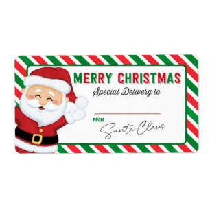 Kerstmis van Santa Gift-Sticker Etiket