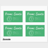 Kerstmis van Santa Green Gift Label Label Sticker (Vel)