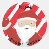 Kerstmis van Santa naar sticker (Voorkant)