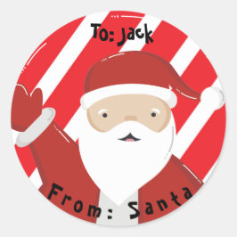 Kerstmis van Santa naar sticker