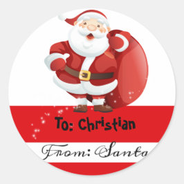 Kerstmis van Santa naar sticker