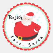 Kerstmis van Santa Stickers Labels (Voorkant)