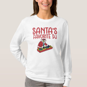 Kerstmis van Santa's favoriete dj T-shirt