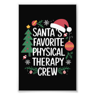 Kerstmis van Santa's favoriete fysieke therapie te Foto Afdruk