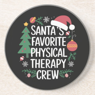 Kerstmis van Santa's favoriete fysieke therapie te Zandsteen Onderzetter