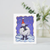 Kerstmis van schapen feestdagenkaart (Staand voorkant)
