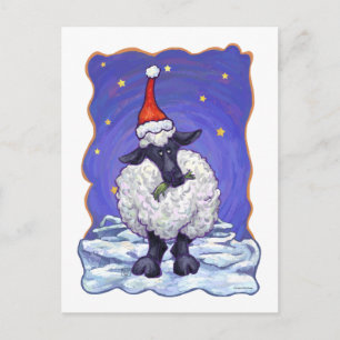 Kerstmis van schapen feestdagenkaart
