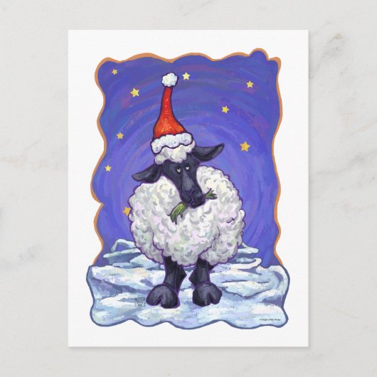 Kerstmis van schapen feestdagenkaart (Voorkant)