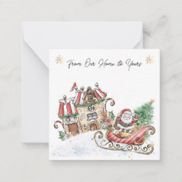 Kerstmis van Sint van Ons Thuis naar Jouw Thuis Notitiekaartje