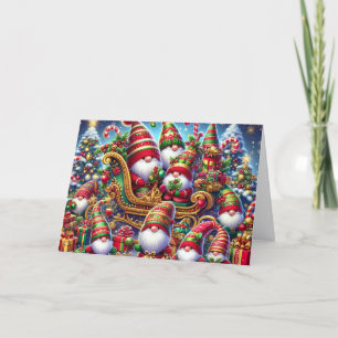Kerstmis van Sinterklaas en Elf Kabouters Feestdagen Kaart