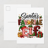 Kerstmis van Sinterklaas' favoriete elf Aankondigingskaart (Voorkant / Achterkant)