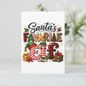 Kerstmis van Sinterklaas' favoriete elf Informatiekaartje (Staand voorkant)